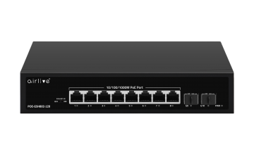 POE-GSH802-120 AT: 10-port Gigabit POE+ Switch, 802.3af/at, 120W  